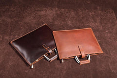 Handmade Leather Men Vintage Briefcase Handbag Laptop Bag For Men - imessengerbags