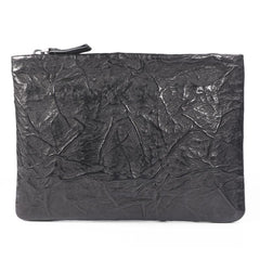 Handmade Leather Mens Black Cool Long Wallet Wirstlet Bag Ultra Thin Clutch Wallet for Men - imessengerbags