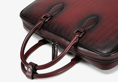 Handmade Leather Mens Briefcase Work Bag Laptop Bag Business Bag for Men - imessengerbags