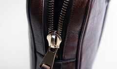 Handmade Leather Mens Briefcase Work Bag Laptop Bag Business Bag for Men