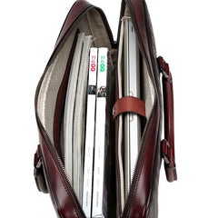 Handmade Leather Mens Briefcase Work Bag Laptop Bag Business Bag for Men - imessengerbags
