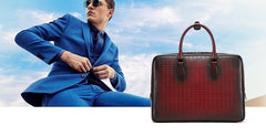 Handmade Leather Mens Briefcase Work Bag Laptop Bag Business Bag for Men - imessengerbags