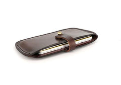 Handmade Leather Mens Card Wallet Front Pocket Wallets Small Wallets for Men