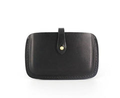 Handmade Leather Mens Card Wallet Front Pocket Wallets Small Wallets for Men