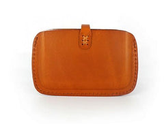 Handmade Leather Mens Card Wallet Front Pocket Wallets Small Wallets for Men