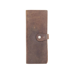 Handmade Leather Mens Card Wallet Vintage Coffee Multi Cards Wallet for Men