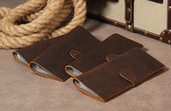 Handmade Leather Mens Card Wallet Vintage Coffee Multi Cards Wallet for Men