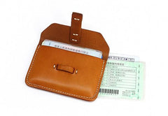 Handmade Leather Mens Card Wallets Front Pocket Wallet Small Change Wallets for Men