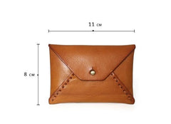 Handmade Leather Mens Change Wallet Card Wallet Front Pocket Wallet Coin Wallet for Men