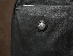 Handmade Leather Mens Cool Backpack Bag Large Travel Bag Hiking Bag for Men - imessengerbags
