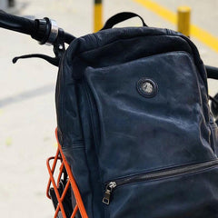 Handmade Leather Mens Cool Backpack Bag Large Travel Bag Hiking Bag for Men - imessengerbags