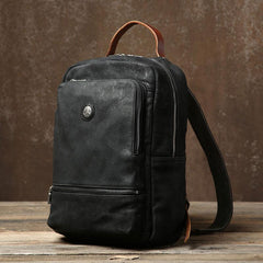 Handmade Leather Mens Cool Backpack Bag Large Travel Bag Hiking Bag for Men - imessengerbags