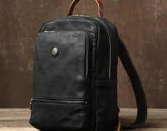 Handmade Leather Mens Cool Backpack Bag Large Travel Bag Hiking Bag for Men - imessengerbags