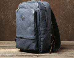 Handmade Leather Mens Cool Backpack Bag Large Travel Bag Hiking Bag for Men - imessengerbags