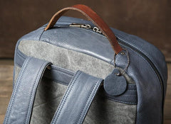 Handmade Leather Mens Cool Backpack Bag Large Travel Bag Hiking Bag for Men - imessengerbags