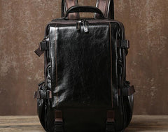 Handmade Leather Mens Cool Backpack Large Travel Bag Hiking Bag for Men