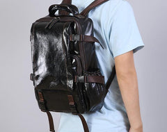 Handmade Leather Mens Cool Backpack Large Travel Bag Hiking Bag for Men