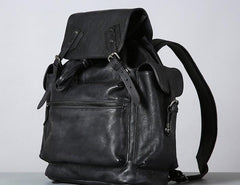 Handmade Leather Mens Cool Backpack Sling Bag Large Travel Bag Hiking Bag for Men