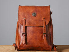 Handmade Leather Mens Cool Backpack Sling Bag Large Travel Bag Hiking Bag for Men