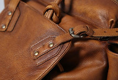 Handmade Leather Mens Cool Backpack Sling Bag Large Travel Bag Hiking Bag for Men