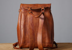 Handmade Leather Mens Cool Backpack Sling Bag Large Travel Bag Hiking Bag for Men