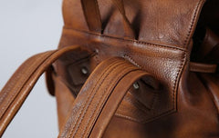 Handmade Leather Mens Cool Backpack Sling Bag Large Travel Bag Hiking Bag for Men