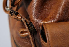 Handmade Leather Mens Cool Backpack Sling Bag Large Travel Bag Hiking Bag for Men