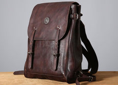 Handmade Leather Mens Cool Backpack Sling Bag Large Travel Bag Hiking Bag for Men