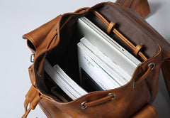 Handmade Leather Mens Cool Backpack Sling Bag Large Travel Bag Hiking Bag for Men