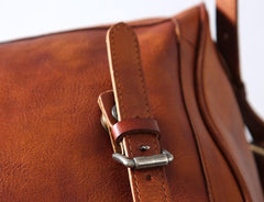 Handmade Leather Mens Cool Backpack Sling Bag Large Travel Bag Hiking Bag for Men