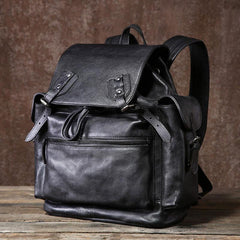 Handmade Leather Mens Cool Backpack Sling Bag Large Travel Bag Hiking Bag for Men