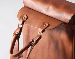 Handmade Leather Mens Cool Backpack Sling Bag Large Travel Bag Hiking Bag for Men
