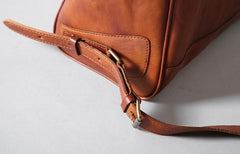 Handmade Leather Mens Cool Backpack Sling Bag Large Travel Bag Hiking Bag for Men