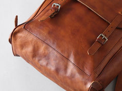 Handmade Leather Mens Cool Backpack Sling Bag Large Travel Bag Hiking Bag for Men
