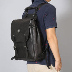 Handmade Leather Mens Cool Backpack Sling Bag Large Travel Bag Hiking Bag for Men