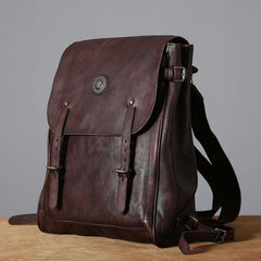 Handmade Leather Mens Cool Backpack Sling Bag Large Travel Bag Hiking Bag for Men