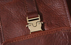 Handmade Leather Mens Cool Chest Bag Sling Bag Crossbody Bag Travel Bag Hiking Bag for men - imessengerbags