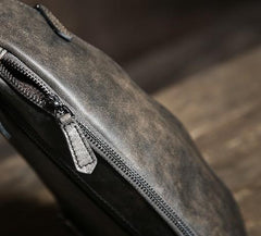 Handmade Leather Mens Cool Chest Bag Sling Bag Crossbody Bag Travel Bag Hiking Bag for men - imessengerbags