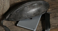 Handmade Leather Mens Cool Chest Bag Sling Bag Crossbody Bag Travel Bag Hiking Bag for men - imessengerbags