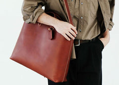 Handmade Leather Mens Cool Handbag Tote Shoulder Bag Work Bag Laptop Bag for Men