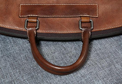 Handmade Leather Mens Cool Messenger Bag Briefcase Work Bag Business Bag Laptop Bag for men
