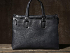 Handmade Leather Mens Cool Messenger Bag Briefcase Work Bag Business Bag Laptop Bag for men