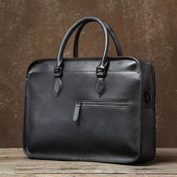 Handmade Leather Mens Cool Messenger Bag Briefcase Work Bag Business Bag Laptop Bag for men - imessengerbags
