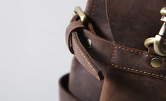 Handmade Leather Mens Cool Messenger Bag Briefcase Work Bag Business Bag Laptop Bag for men - imessengerbags