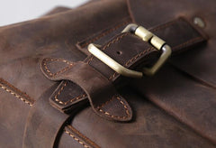 Handmade Leather Mens Cool Messenger Bag Briefcase Work Bag Business Bag Laptop Bag for men - imessengerbags