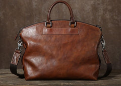 Handmade Leather Mens Cool Messenger Bag Briefcase Work Bag Business Bag Laptop Bag for men