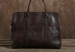 Handmade Leather Mens Cool Messenger Bag Briefcase Work Bag Business Bag Laptop Bag for men