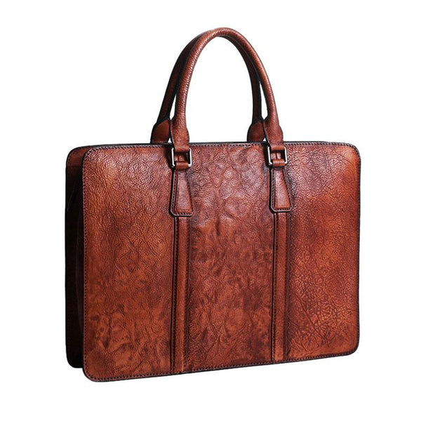 Handmade Leather Mens Cool Messenger Bag Briefcase Work Bag Business Bag Laptop Bag for men - imessengerbags
