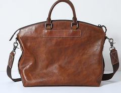 Handmade Leather Mens Cool Messenger Bag Briefcase Work Bag Business Bag Laptop Bag for men