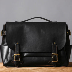 Handmade Leather Mens Cool Messenger Bag Briefcase Work Bag Business Bag Laptop Bag for men - imessengerbags